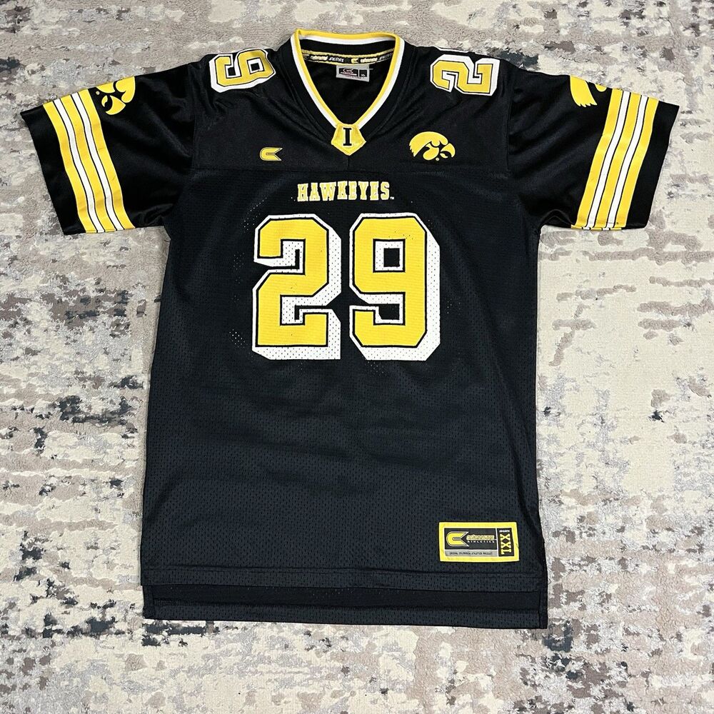Iowa Hawkeyes Black Football Jersey Colosseum NCAA College Adult S Waterboy